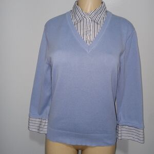 💣KAREN SCOTT BLUE SWEATER/ TOP SZ MED